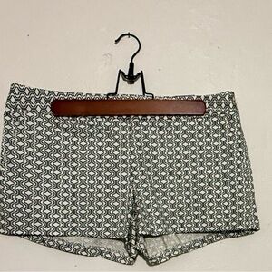 Express High Waist Black and White Geometric Shorts